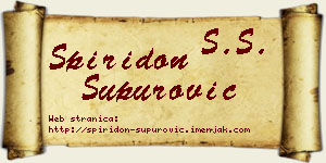 Spiridon Supurović vizit kartica